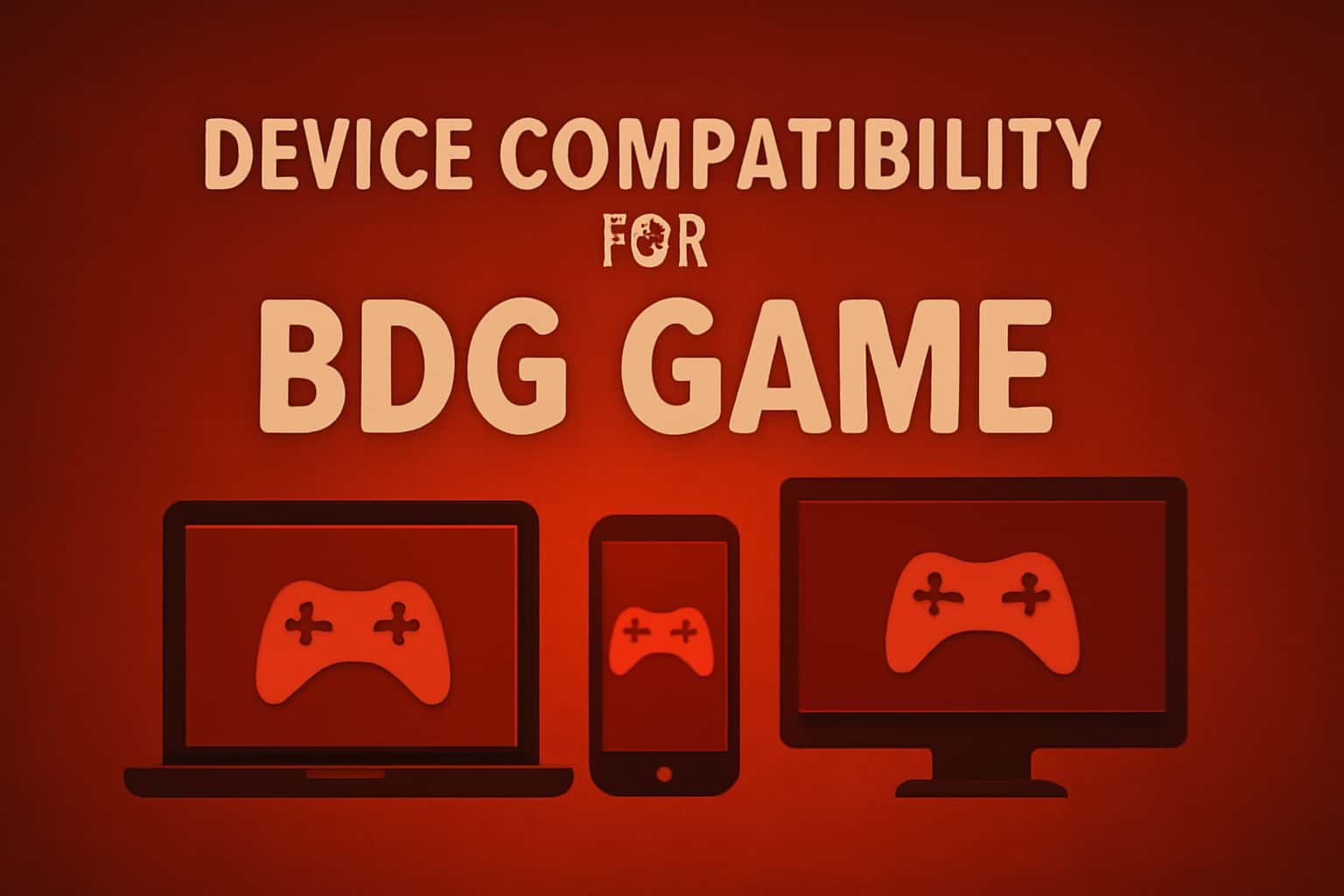 An informational graphic illustrating device compatibility details for BDG Game.