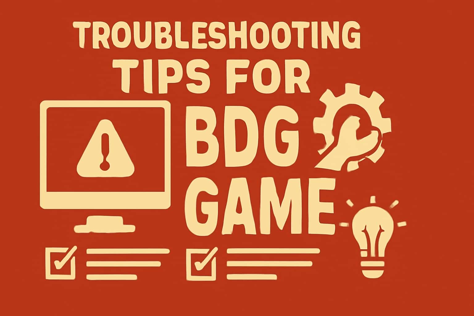 Visual representation of troubleshooting tips for players of BDG Game, featuring the title prominently.