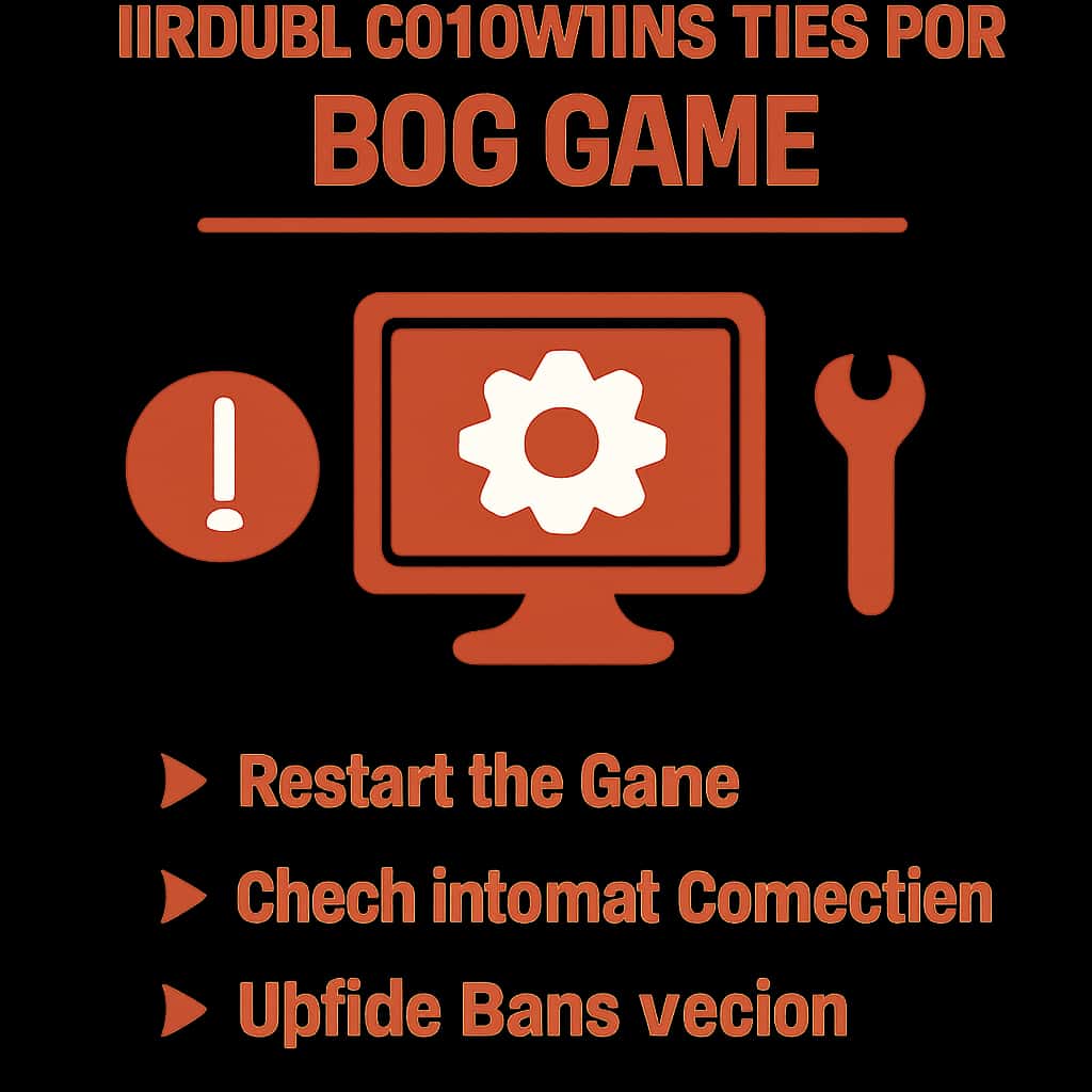 Illustration depicting key troubleshooting steps for BDG Game.