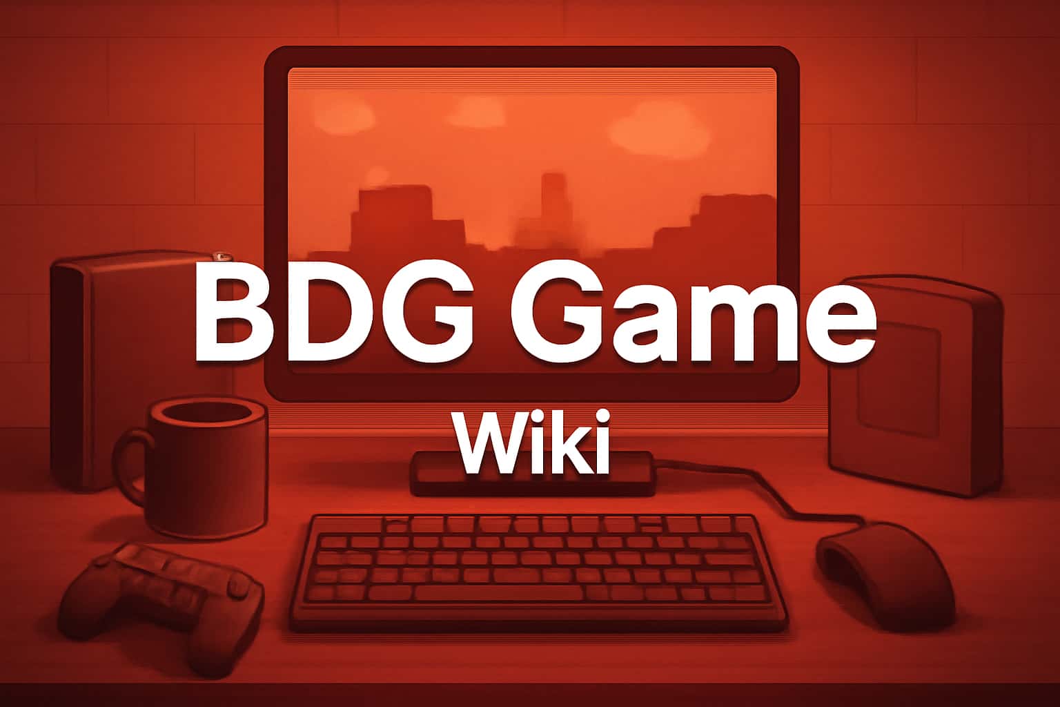 A neutral informational scene depicting the BDG Game Wiki with prominent text.
